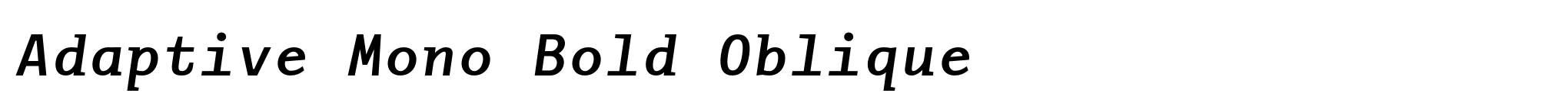 Adaptive Mono Bold Oblique image